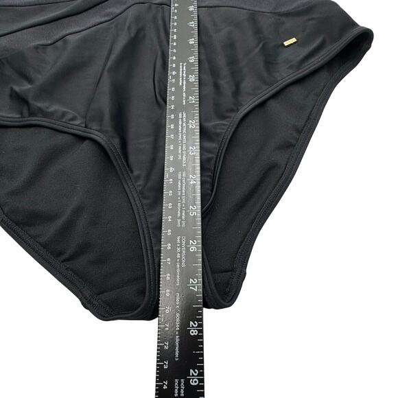 TED BAKER LONDON NWT Women 12 Black Deep Plunge Halter Padded One Piece Swimsuit - Picture 11 of 11